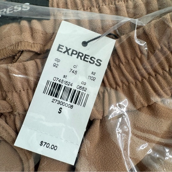 EXPRESS Tan Ankle High Rise Joggers Size Small - Picture 2 of 12